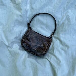 Donald J Pliner Vintage Brown Snake Skin Purse